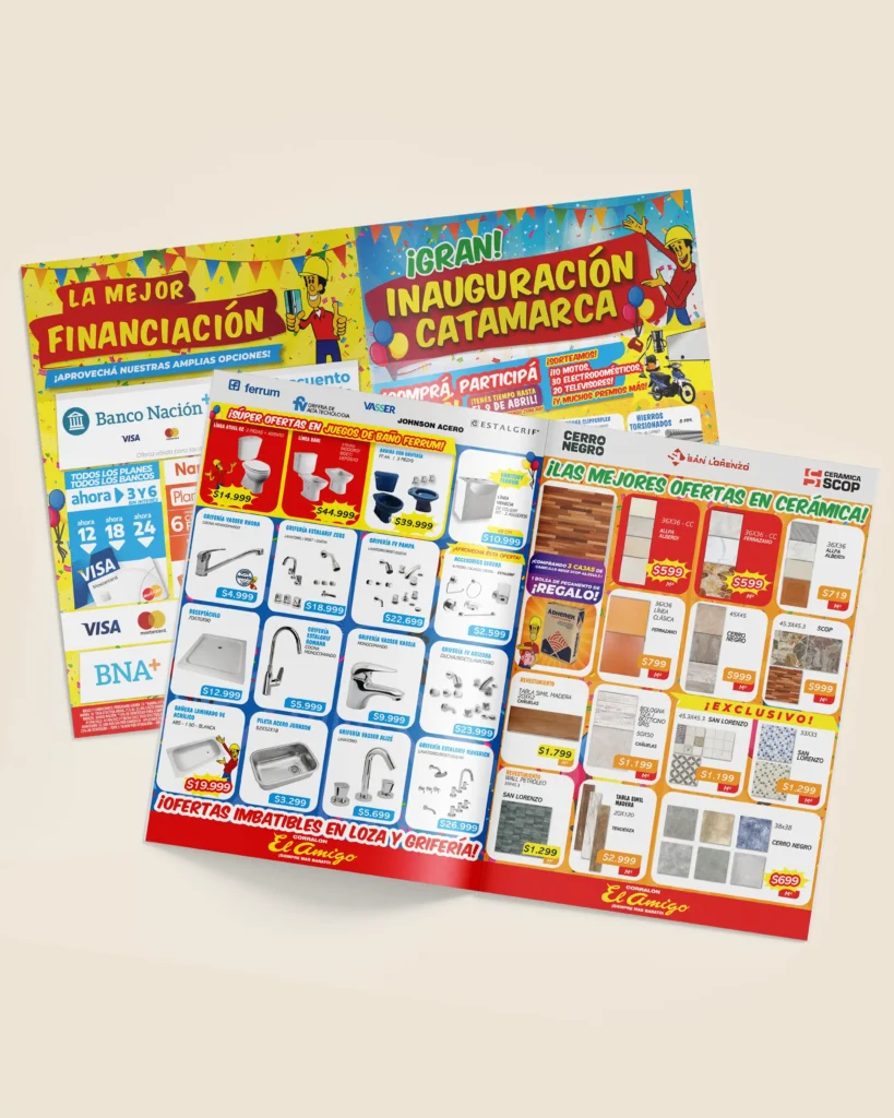diseño de catálogo comercial para empresa del rubro de la contrucción en tucumán